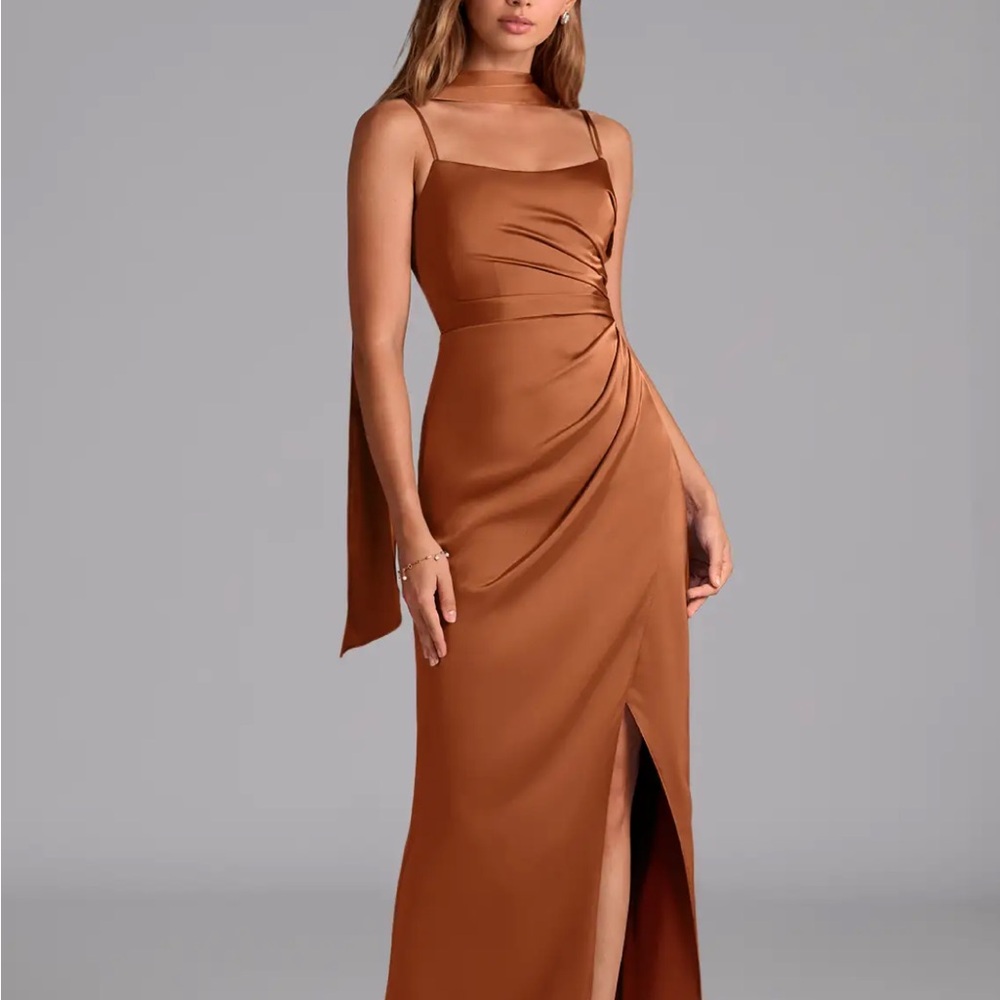 Azazie Calandra Bridesmaid dress - copper